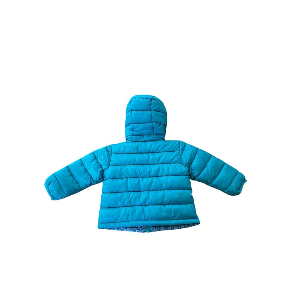 Andy and Evan Reversible Aqua Monsters Puffer Hooded Jacket Size 12-18 Months - Picture 9 of 11